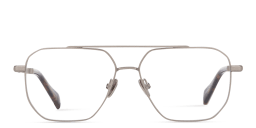 Shop ALL SAINTS Felix Wide Pilot Eyeglasses in Silver online.