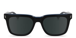 Shop Calvin Klein Logo Signature Rectangle Sunglasses in Black online.