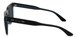 Shop Calvin Klein Logo Signature Rectangle Sunglasses in Black online.