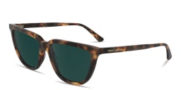 Shop Calvin Klein Logo Signature Cat-Eye Sunglasses in Havana online.