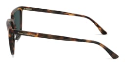 Shop Calvin Klein Logo Signature Cat-Eye Sunglasses in Havana online.