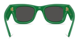 Shop Ray-Ban Wayfarer Puffer Unisex Square Sunglasses in Green online.