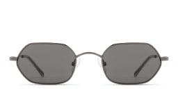 Shop TRICE Logo Irregular Sunglasses in Gunmetal/Smoke online.