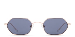 Shop TRICE Logo Irregular Sunglasses in Rose Gold online.
