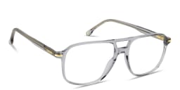 Shop Carrera Logo Signature Wide Rectangle Eyeglasses in Transparent Grey online.