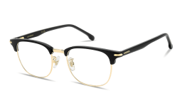 Shop Carrera Logo Signature Unisex Rectangle Eyeglasses in Black Gold online.