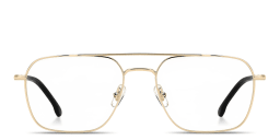 Shop Carrera Logo Signature Wide Square Eyeglasses in Gold online.