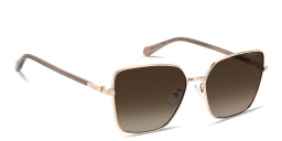 Shop Polaroid Engraved Logo Cat-Eye Sunglasses in Gold online.