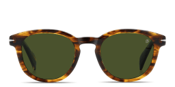 Shop DAVID BECKHAM Talisman Panthos Sunglasses in Brown Horn online.