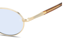 Shop DAVID BECKHAM Curator Collection Oval Sunglasses in Gold online.