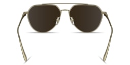 Shop Calvin Klein Engraved Logo Unisex Aviator Sunglasses in Gold online.