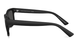 Shop Armani Exchange A|X Logo Square Sunglasses in Matte Black online.