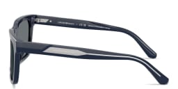 Shop Emporio Armani Logo Signature Square Sunglasses in Blue online.