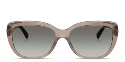 Shop Vogue Eyewear Rhinestone Butterfly Sunglasses in Transparent Brown online.