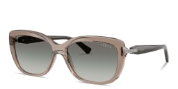 Shop Vogue Eyewear Rhinestone Butterfly Sunglasses in Transparent Brown online.