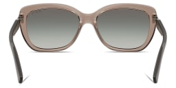 Shop Vogue Eyewear Rhinestone Butterfly Sunglasses in Transparent Brown online.