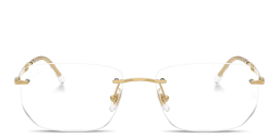 Shop Ray-Ban Optics Unisex Rimless Irregular Eyeglasses in Black online.