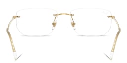 Shop Ray-Ban Optics Unisex Rimless Irregular Eyeglasses in Black online.