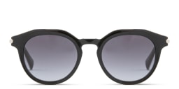 Shop ALL SAINTS Van Unisex Round Sunglasses in Black/Gradient Grey online.