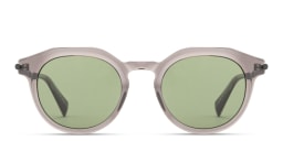 Shop ALL SAINTS Van Unisex Round Sunglasses in Transparent Grey online.