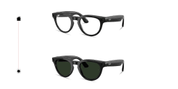 Shop Ray-Ban Meta Headliner Transitions® Unisex Panthos Sunglasses in Shiny Black online.