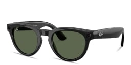 Shop Ray-Ban Meta Headliner Unisex Panthos Sunglasses in Shiny Black online.