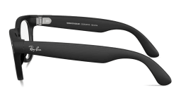 Shop Ray-Ban Meta Headliner Unisex Panthos Eyeglasses With Blue-Violet Light Lenses in Black online.