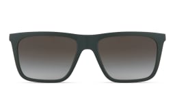 Shop Emporio Armani Clip-On Square Eyeglasses in Green online.