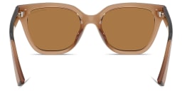 Shop Armani Exchange A|X Logo Cat-Eye Sunglasses in Transparent Brown online.