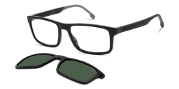 Shop Carrera Clip-On Wide Rectangle Eyeglasses in Black online.