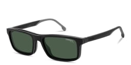 Shop Carrera Clip-On Wide Rectangle Eyeglasses in Black online.