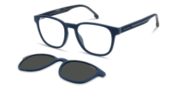 Shop Carrera Clip-On Square Eyeglasses in Blue & Grey online.