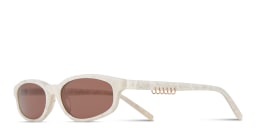 Shop TRICE Gala Irregular Sunglasses in Beige online.