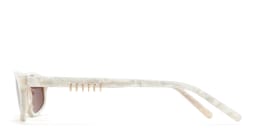 Shop TRICE Gala Irregular Sunglasses in Beige online.