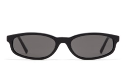Shop TRICE Gala Irregular Sunglasses in Black/Smoke online.
