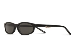 Shop TRICE Gala Irregular Sunglasses in Black online.