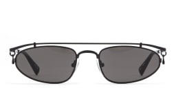Shop TRICE Nori Irregular Sunglasses in Black online.