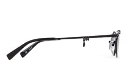 Shop TRICE Nori Irregular Sunglasses in Black online.
