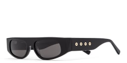 Shop TRICE Luma Irregular Sunglasses in Black online.