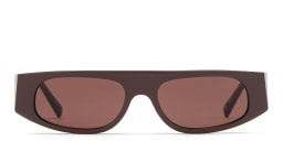 Shop TRICE Luma Irregular Sunglasses in Brown/Brown online.