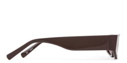 Shop TRICE Luma Irregular Sunglasses in Brown online.