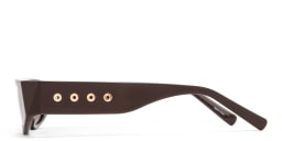 Shop TRICE Luma Irregular Sunglasses in Brown online.