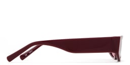 Shop TRICE Luma Irregular Sunglasses in Burgundy online.