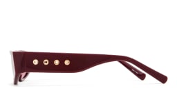 Shop TRICE Luma Irregular Sunglasses in Burgundy online.