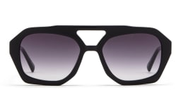 Shop TRICE Malaka Irregular Sunglasses in Black online.