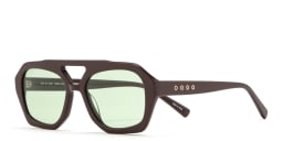 Shop TRICE Malaka Irregular Sunglasses in Brown online.