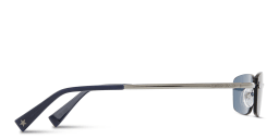 Shop Guess Jeans Unisex Rimless Rectangle Sunglasses in Gunmetal online.