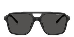 Shop Armani Exchange A|X Pilot Sunglasses in Matte Black online.