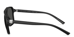 Shop Armani Exchange A|X Pilot Sunglasses in Matte Black online.