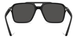 Shop Armani Exchange A|X Pilot Sunglasses in Matte Black online.